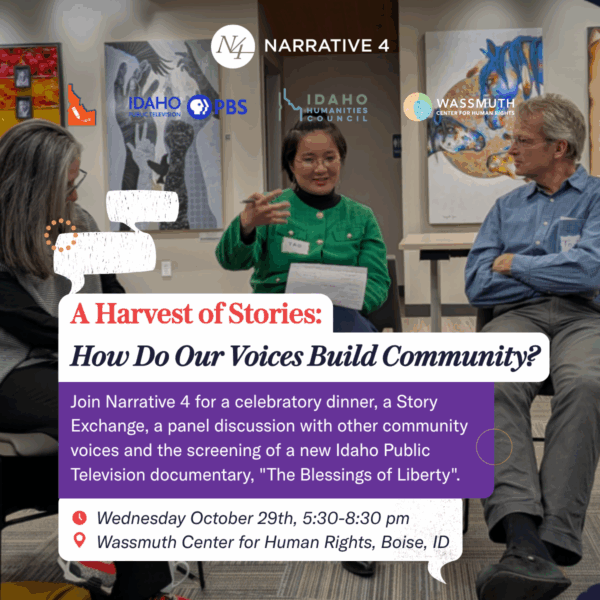 Narrative 4 Event: A Harvest of Stories: How do our voices build community?