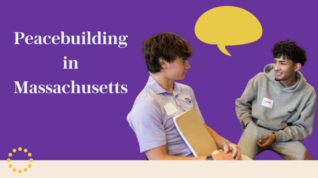 Two students talking.